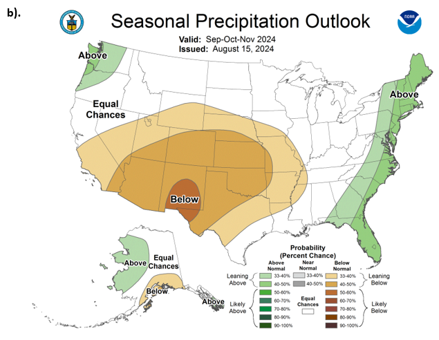 Map of seasonal precipitation outlook by CPC