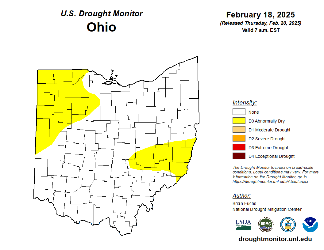 Drought monitor map ohio