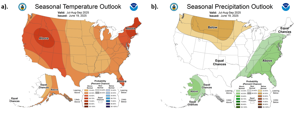 Maps of seasonal outlooks by spc