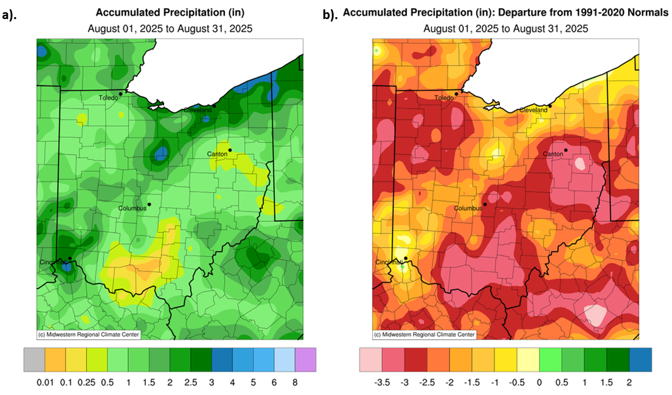 Maps of precipitation in Ohio.