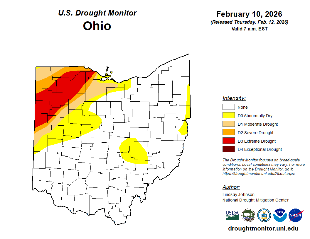 Drought monitor map of ohio.