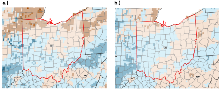 Map of Ohio.
