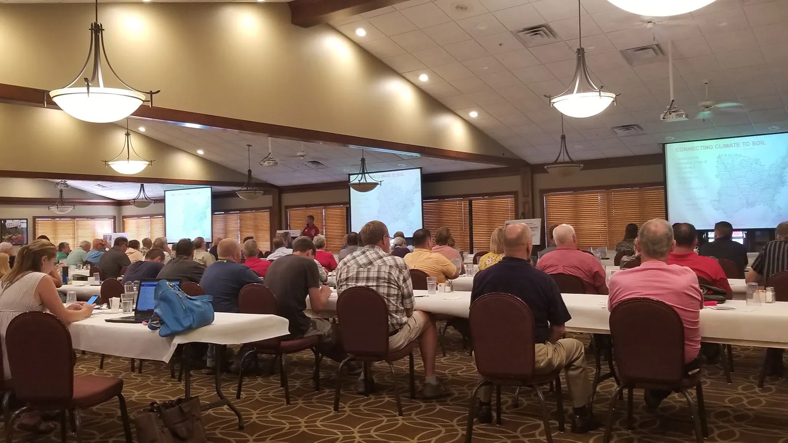 Attendees listening to a presentation during Climate Smart Conference in 2019