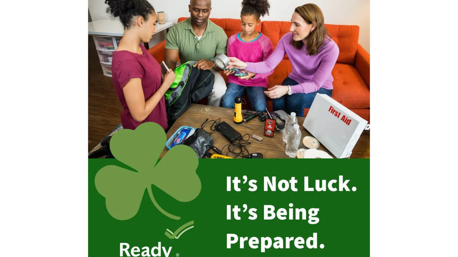 Slogan: It's not luck. It's being prepared