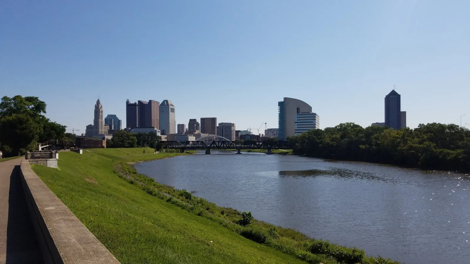 Downtown Columbus with Scioto River