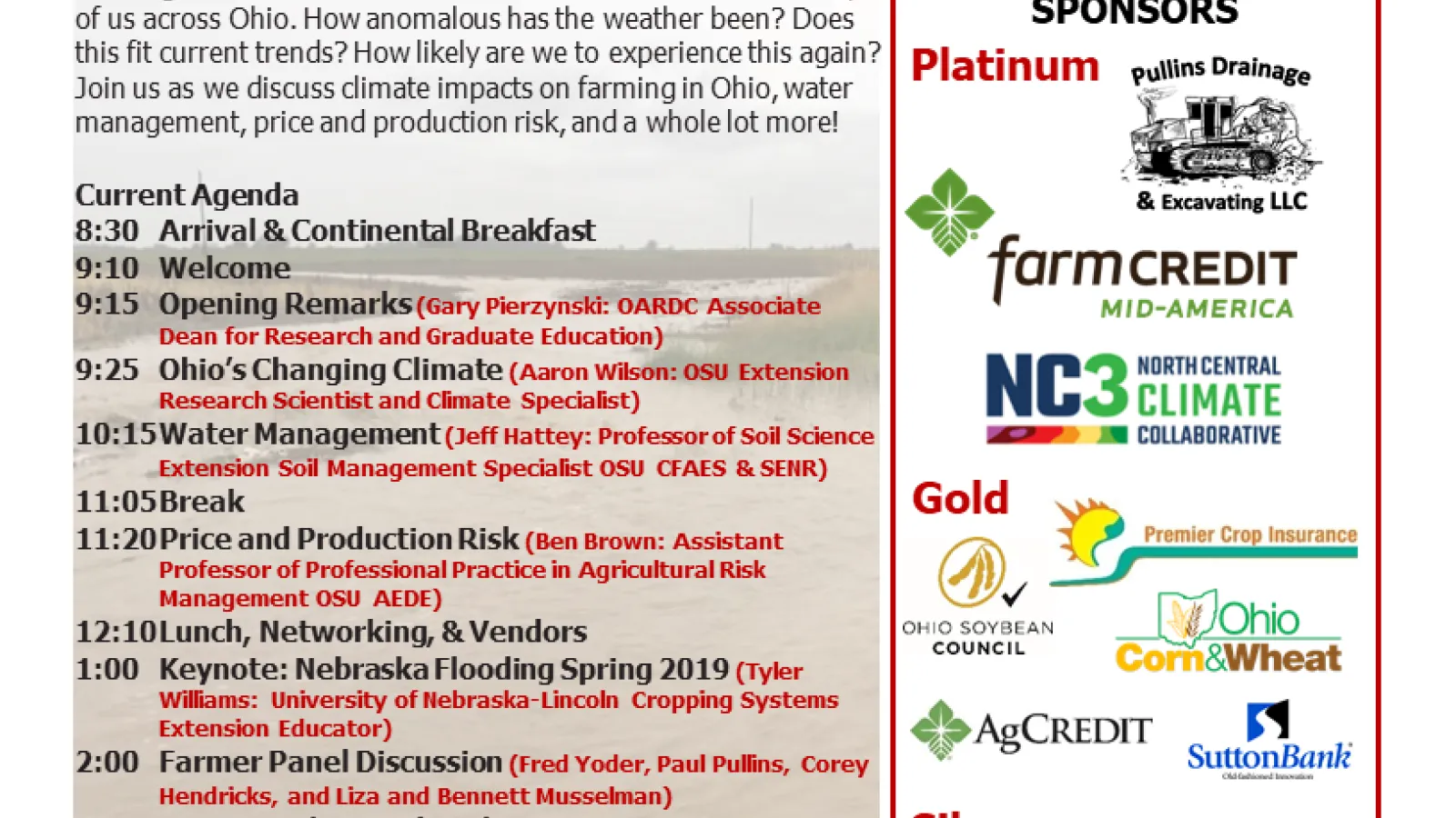 Climate Smart list of speakers and sponsors