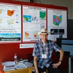 State Climatologist Bryan Mark at the 2017 Farm Science Display at Farm Science Review