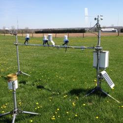 Automated weather station Weather station located in a field