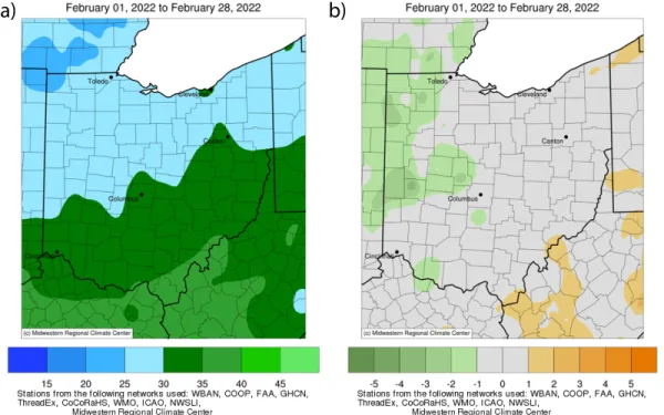 climate maps of the state of Ohio