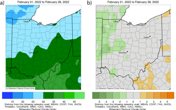 climate maps of the state of Ohio