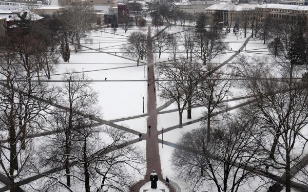 Ohio State Oval in Winter
