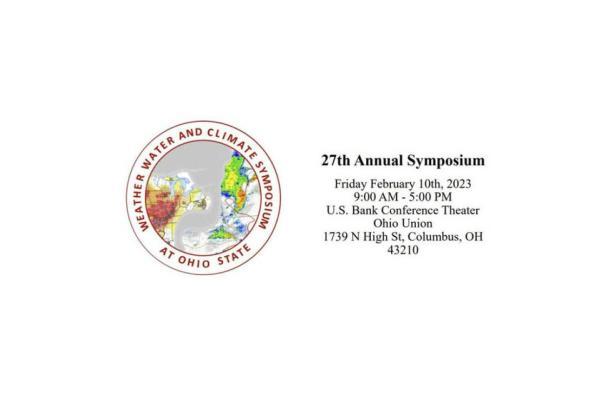 sign for the 27th annual symposium for weather water and climate