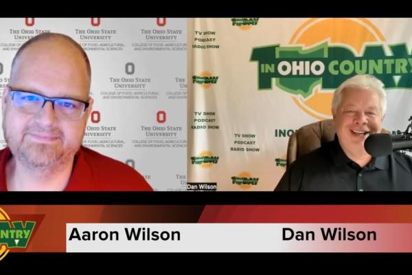 Screenshot from webcast of Today in the Country with Aaron Wilson on the left and host Dan Wilson on the right