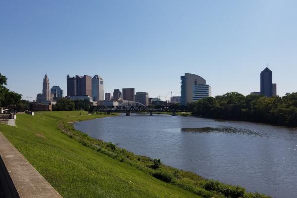 Downtown Columbus with Scioto River